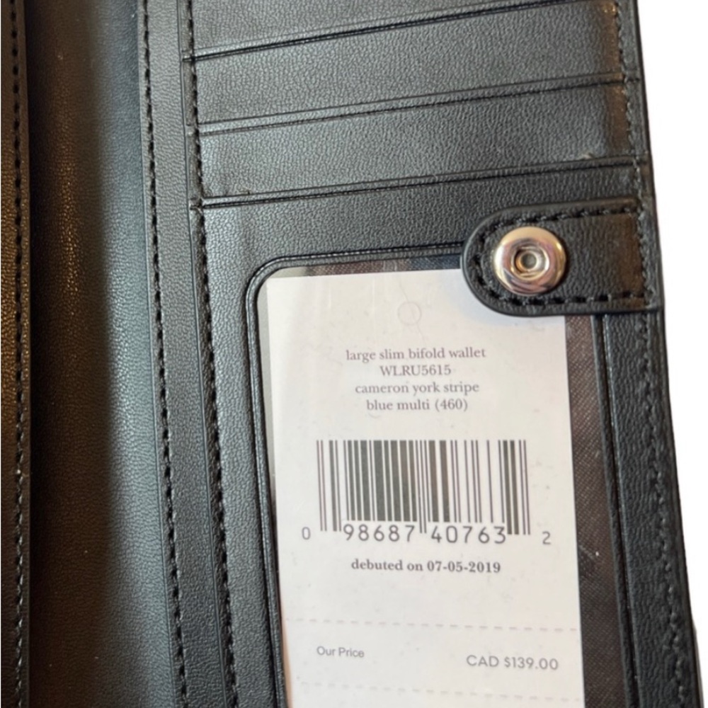 New with tag Kate Spade ♠️ large slim bifold wallet - Picture 6 of 6